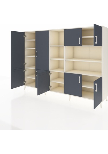 Hyperion Dolap 14 Raflı 9 Kapaklı 220x44x163 Aytaşı-antrasit/ayta Aytaşı-antrasit/aytaşı