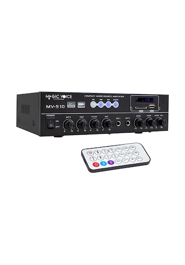 Magıcvoıce Mv-510 50 Watt Usb/sd/bluetooth 2 Mik.,eco Lu+2sd 2061 2 Li,uk Lı Girişli Hat Trafolu Anf