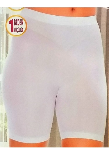 Toparlayıcı Korse Şort-tayt Beyaz