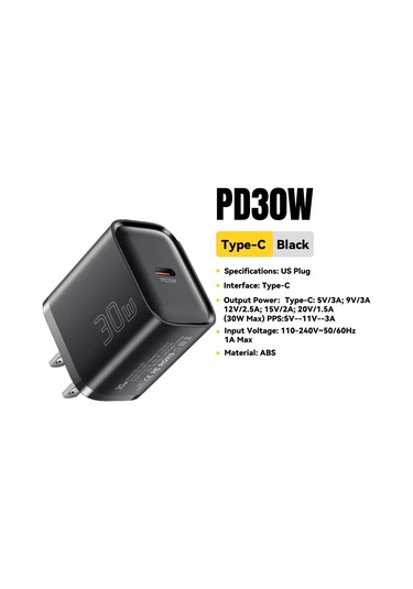 Essager Essager 30w Usb C Şarj Cihazı Pd 3.0 iPhone Uyumlu, Uyumlu, 16/15/14 Pro Samsung Huawei Xiaomi İpad İçin Ukdistribütör Garantili