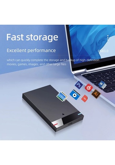 Boatshop1 320gb Taşınabilir Harici Sabit Disk Usb 3 0 Yüksek Hızlı Okuma Yazma Pc Laptop Telefon Uyumlu