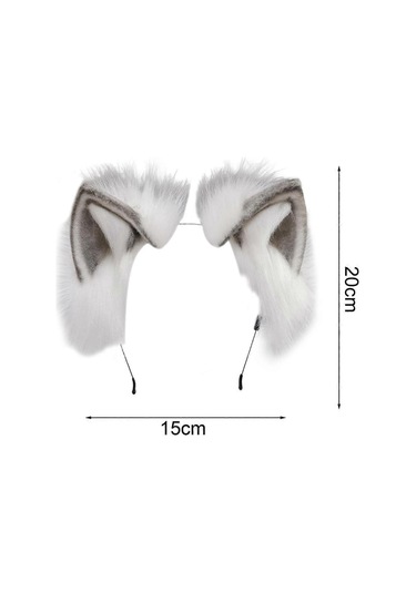 Taklit Tilki Kürk Saç Bandı Kedi Kulaklı Peluş Stil Rol Yapma Giydirme El Yapımı Kafa Bandı Cosplay Çok Renkli
