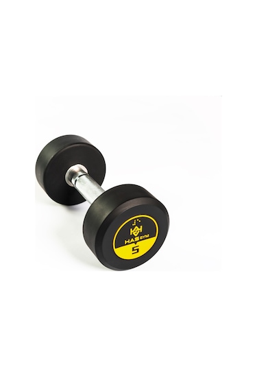 Hasgym Sport 5 Kg Kauçuk Kaplı Profesyonel Olimpik Dumbbell Dambıl