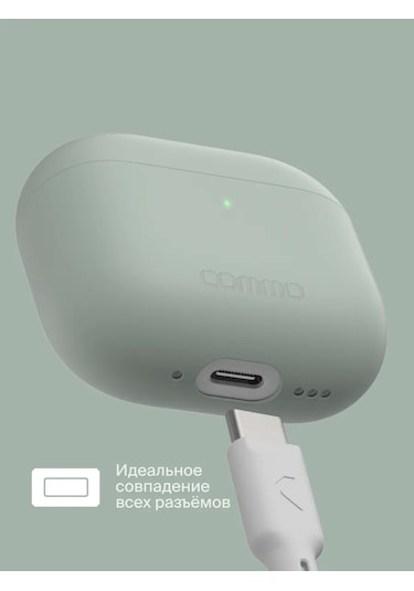 Commo İos Uyumlu Airpods 4 İçin Shield Case Kılıf, Gri-yeşil 326136506 Siyah
