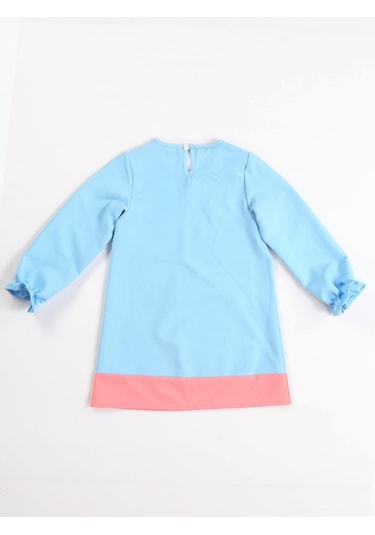 Ceylan Mint Pembe Dokuma Poly Kız Elbise-mint Mint