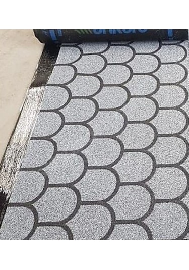 Arduazlı Kumlu Rulo Shingle Şingıl Membran, Gri, 4 Mm, Yonca Desen, 1 Rulo 10 M2