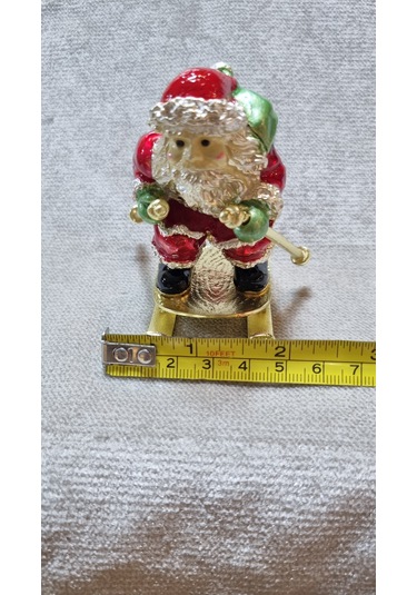 Zirkon Taşlı Emaye Noel Baba Kutu Biblo 001