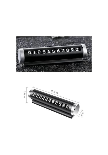 Metal Kasa Numara Çevirmeli Araç İçi Telefon Numaratör Park Numarası Parkmatik Araba Numaratör