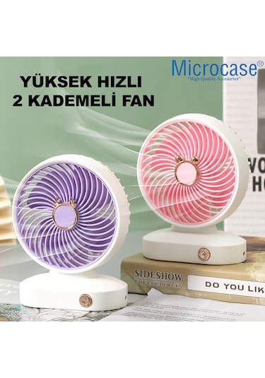 Microcase Fn36 Masaüstü Şarj Edilebilir Taşınabilir Mini Fan - Al5298