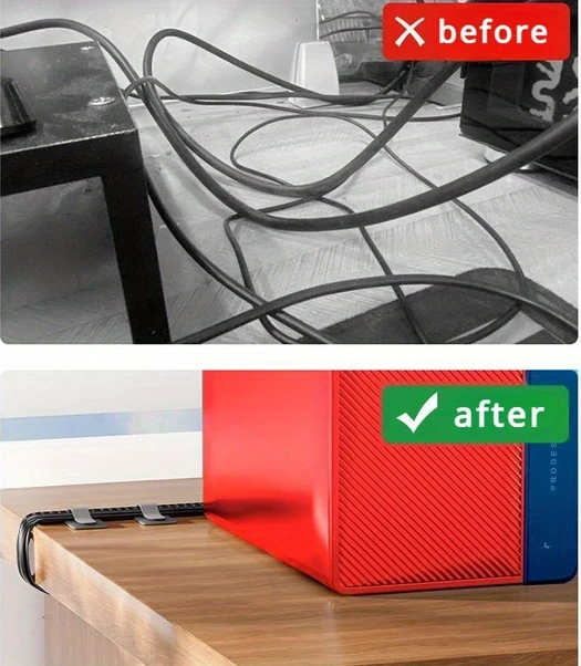 Chuangyinshop 20 Parça Kendinden Yapışkanlı Nylon Cırt Cırt Bağ Kablosu Düzenleyici Şerit Beyaz