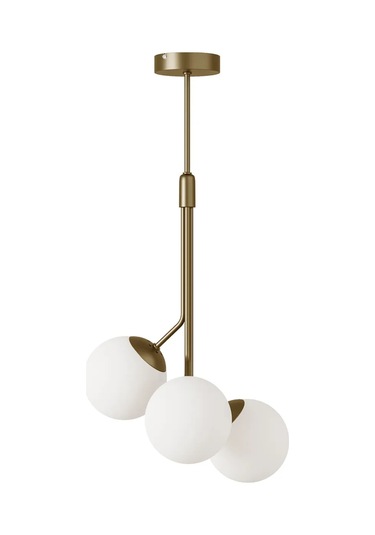 Luno 3 White Antique Eskitme Gövdeli Beyaz Camlı 3 Lü Sarkıt Av 1 Adet