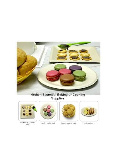 3lü Yeşil Silikon Kaşık Seti Isıya Dayanıklı Yanmaz Yapışmaz Çizm