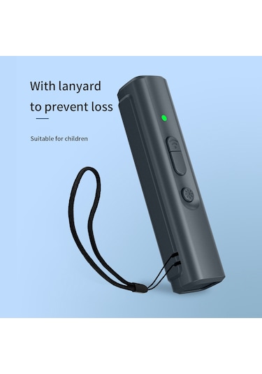 Geeroyoo Taşınabilir Ultrasonik Köpek Kovucu, Uv Led Işıklı, 10 Metre Menzilli, Gri Renk, Uzun Pil Ömrü