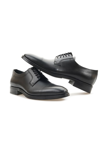 Yaşar Kaşlı Erkek Hakiki Deri Klasik Günlük Ayakkabı 40-44 24k Ykö-19709 M Siyah Siyah