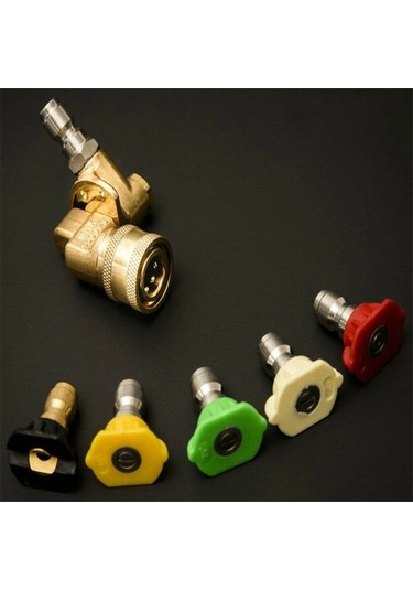 Samdoo Yüksek Basınçlı Nozul Seti - 4500 Psı, 5 Farklı Açı İle Çok Amaçlı Temizlik