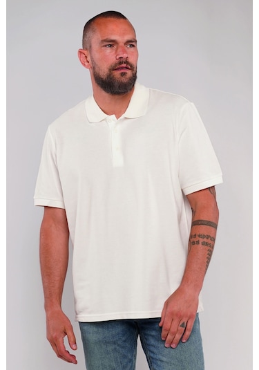 Gabria Polo Yaka Erkek T-shirt Beyaz