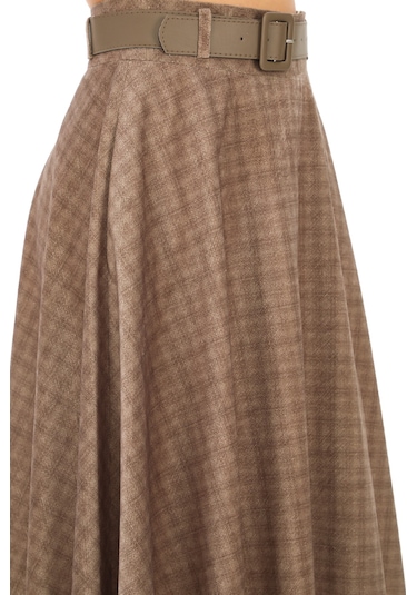 Soralline Kadın Etek Kışlık Kloş 780fantazi Bej