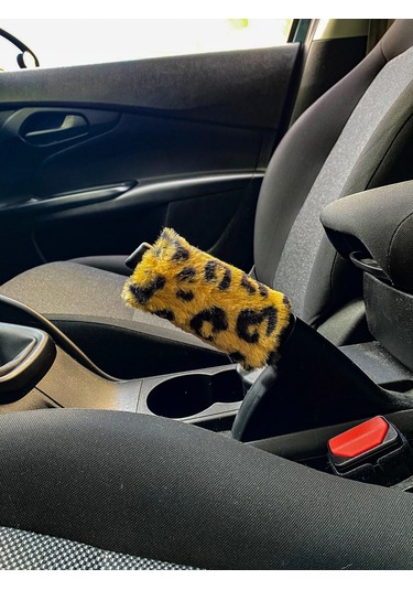 Yumuşak Peluş El Freni Süsü Leopar Desenli Çok Renkli