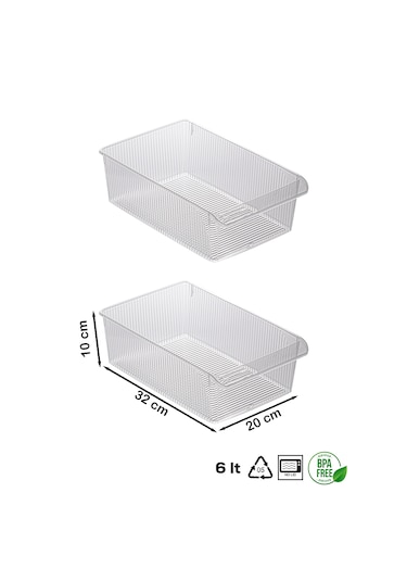 Porsima 3184 2 Li 6lt Dolap İçi Ve Buzdolabı İçi Düzenleyici Orga Şeffaf