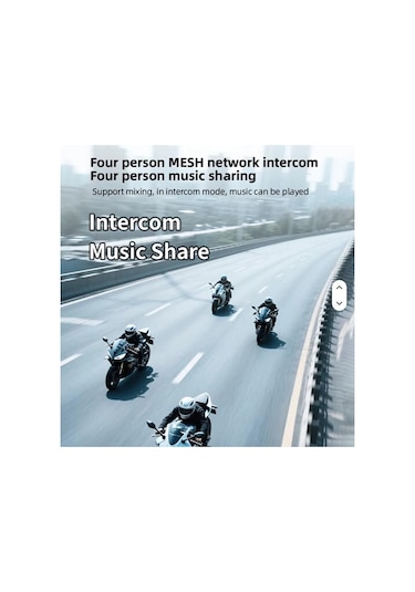 Aggıy K16 Motorsiklet İnterkom - 4 Kişi 2 Mikrofon - Uzun Şarjlı - Bt 5.4