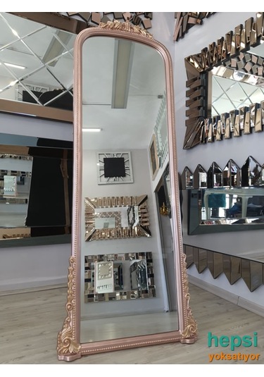 Matmazel Model Rose Gold Altın Renk Varaklı Ayaklı Boy Aynası