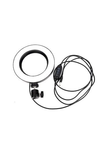 Kilifone - Canlı Yayın Işıklı M-16 Işıklı Telefon Tutucu Ring Light - Siyah - T13809