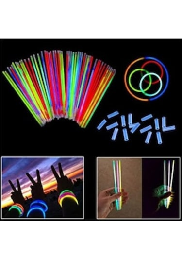 Fosforlu Kırılan Çubuk Işık Glow Stick 50 Adet