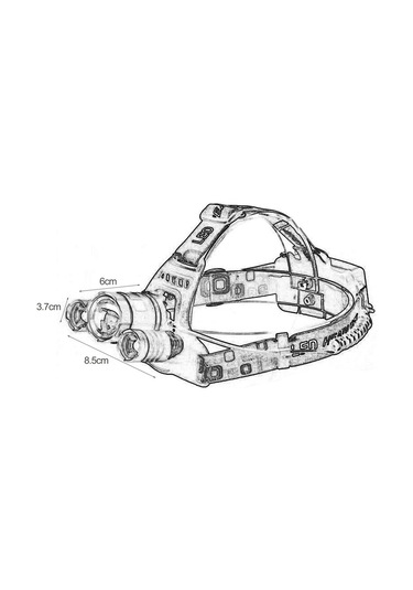 Ayarlanabilir T6 Led Far Ipx4 Su Geçirmez Kısılabilir Uzun Menzilli Projektör Siyah