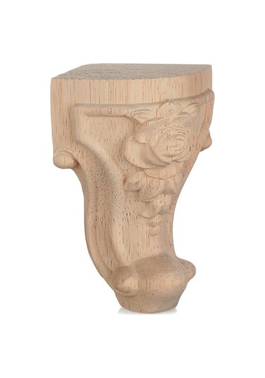 Dekorasyon El Sanatları Masif Mobilya Ayak Bacaklar Dolap Koltuk Ayakları Ahşap Oyma 25x6cm Style 5