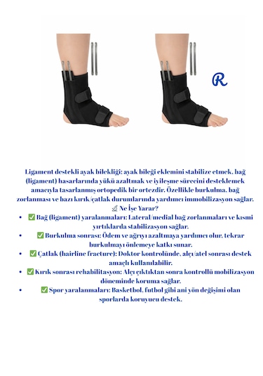 Rotantix Ligament Destekli Ayak Bilekliği Bandajı