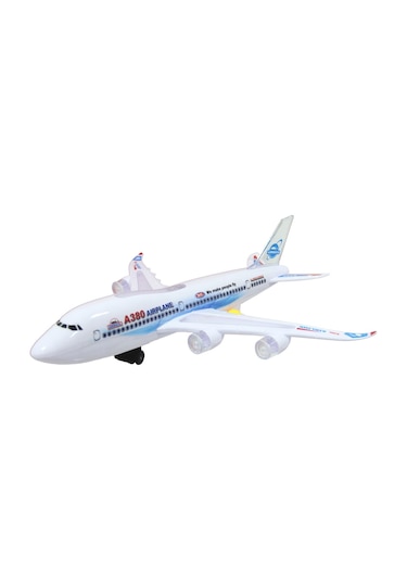 Pilli Işıklı Sesli A380 Çarp-Dön Uçak