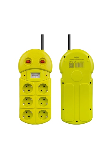 Vea Ve-970b 6 Lı 1.5 Metre Grup Priz Uzatma Kablosu 3860 Watt 16 Amper Isınmaya Dayanıklı