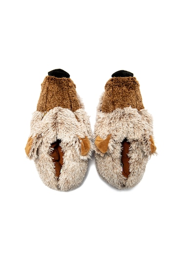 Kurt Erkek Hayvanlı Panduf Bej 41/46 Kurt