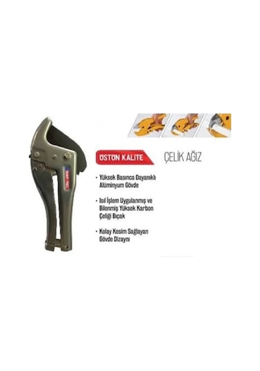Bay-Tec Mk0685 Pvc Boru Kesme Makası Gri 42 Mm