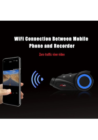 Kask Bluetooth Kulaklık Motosiklet Maxto M3 Kameralı Intercom