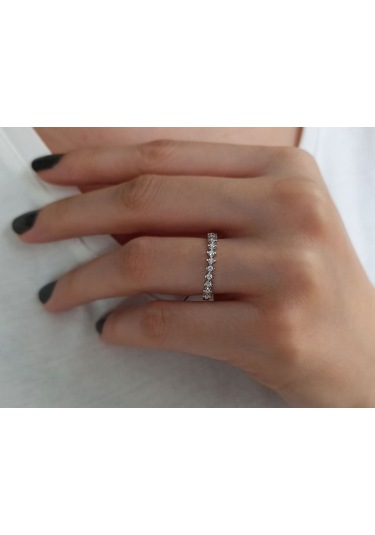 Sirius F Renk 0,20 Karat Pırlanta Yarım Tur Yüzük 0823R0195