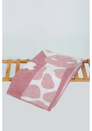 Yumuşak Bebek Çocuk Battaniyesi Mevsimlik 90x100 Cm Pembe