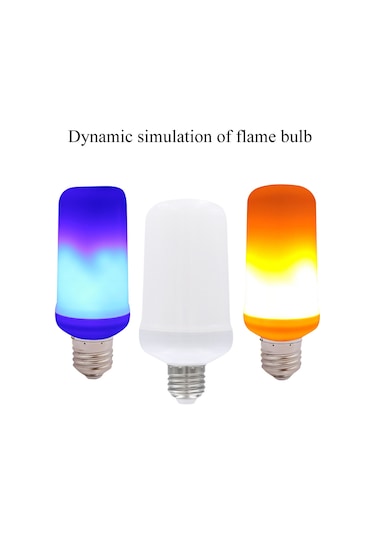 Monyee E27 Lamba Tabanlı Mavi Işıklı Dinamik Alev Efekti Dekoratif Işık - Bar, Bahçe Ve Çatı İçin Dekorasyon Işığı Mavi