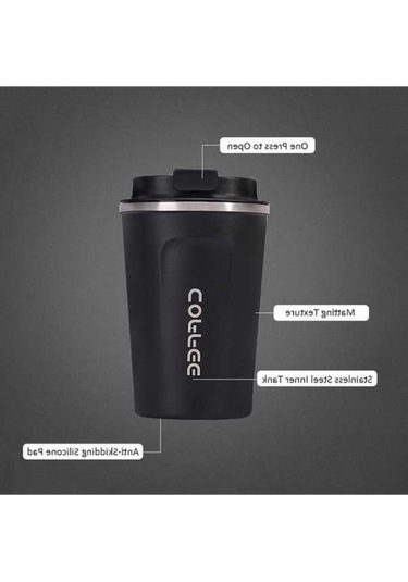 Didadodo Termal Seyahat Kupası - Mavi Paslanmaz Çelik İzolasyonlu Bardak - Araba Kullanımı İçin Koyu Mavi, Mavi Kapaklı Koyu Mavi