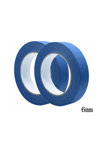 Youmex 2 Adet Mavi Krepp Kağıt Boya Bandı - 50mm Genişlik 30m Uzunluk, El İle Riptirilebilir, Temiz Çıkar, Çok Yüzey Uyumlu