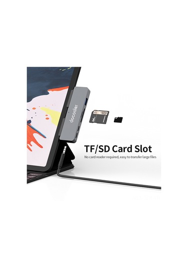 Geeroyoo 7-in-1 Type-c Hub Çevirici, Usb3.0 + Hdmı + 3.5mm Ses + Tf/sd Kart Okuyucu, 5gbps Aktarım Hızı, Alüminyum Gövde, İpad Pro Uyumlu