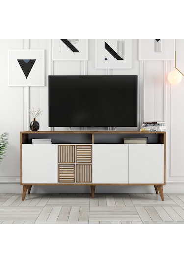 Milan 160cm Konsol - Ceviz / Beyaz