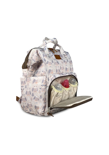 Paris Anne Bebek Çantası Baykuş Gri