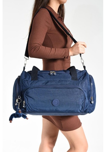 Unisex Kabin Boy Çapraz Askılı Omuz Çantası Seyehat Spor Çantası Hafif Klinkır Kumaş 40 25 Cm Lacivert