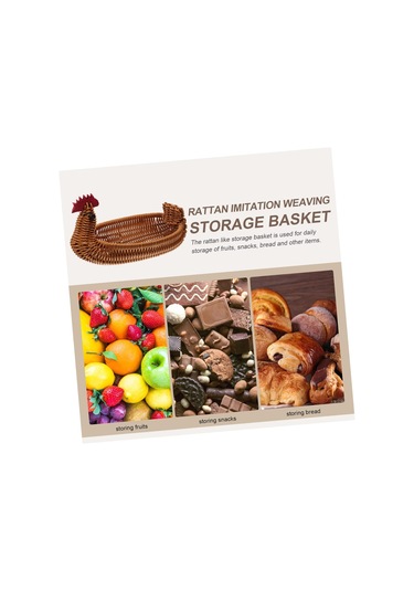 Dokuma Rattan Sepet Rattan Depolama Sepeti Hasır Meyve Sepeti Ekmek Servis Hasır