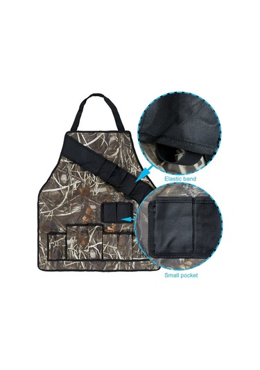 Pazly Reed Kamuflaj Barbekü Önlüğü - Oxford Kumaşlı, Uzun Ömürlü, Çok İşlevli Kahverengi