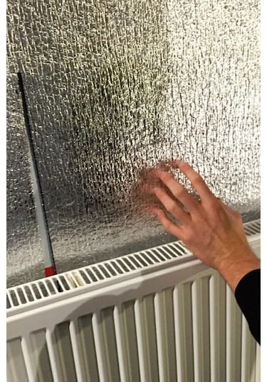 5 Adet Kalorifer Peteği Arkasına Alüminyum Folyo Metalize Plaka Petek Arkalığı Isı Yalıtım Levhası