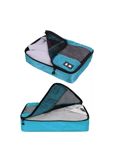 Travel Seyahat Kıyafet Organizatörleri, 3 Çanta, Mavi 239522272 Açık Mavi