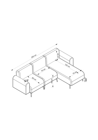 Reyna Köşe Koltuk Mona12 Gri