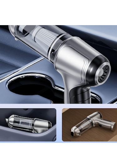 Suntek Araba Vakum Süpürgesi Tip C Port Hızlı Temizlik Siyah Siyah